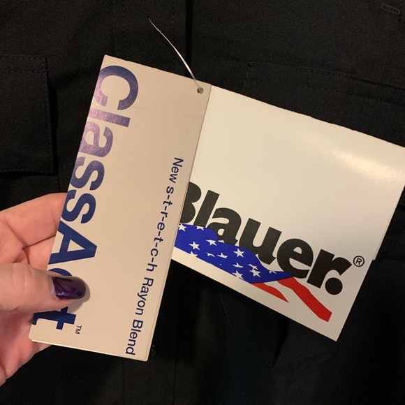 Blauer Class Act Black Short Sleeve Women’s Uniform Shirt- Size 44 BNWT - Picture 3 of 9